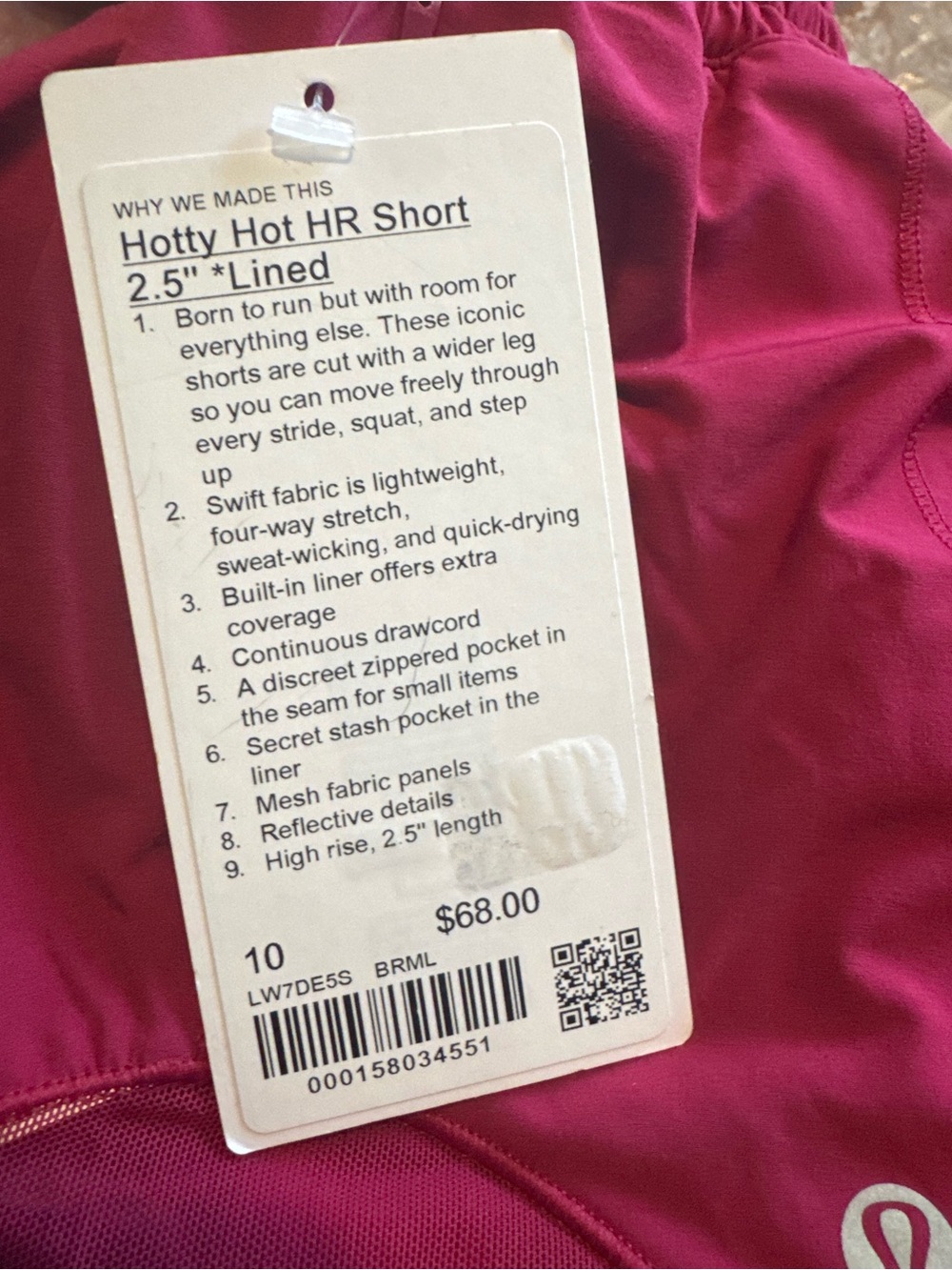 Lululemon Hottie Hot Shorts in Berry Rumble - Picture 3 of 3